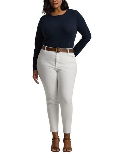 Ralph Lauren Blue Long Sleeve Stretch Cotton Tee