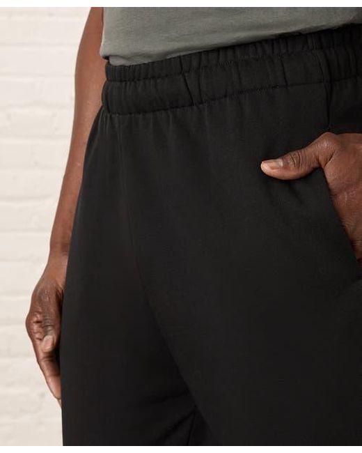 Pact Black Organic Brushed Fleece Sweatpant for men
