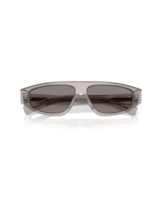 Prada Gray 58Mm Irregular Sunglasses for men