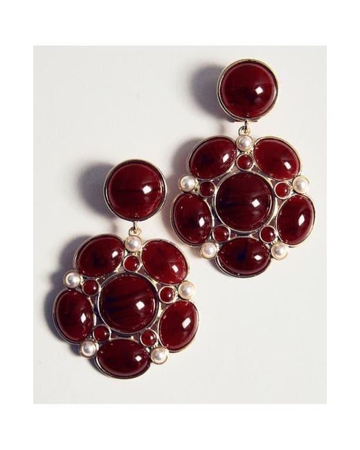 Mango Red Resin Drop Earrings