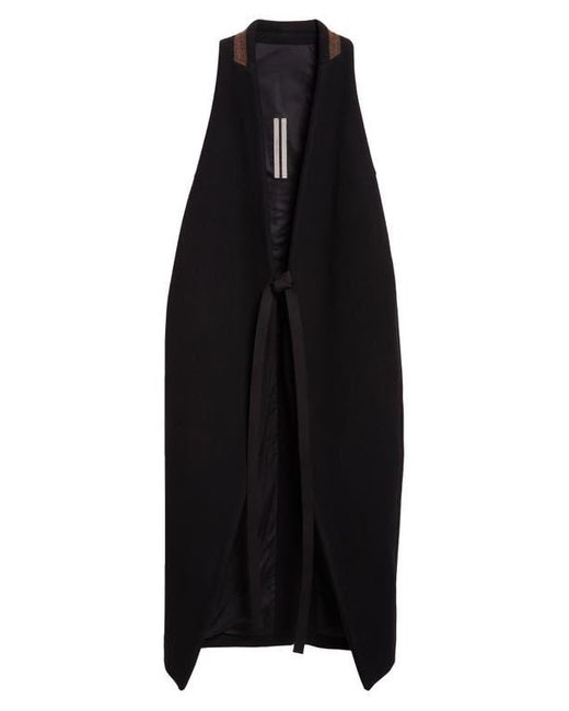 Rick Owens Black Concordians Cyclops Sleeveless Coat