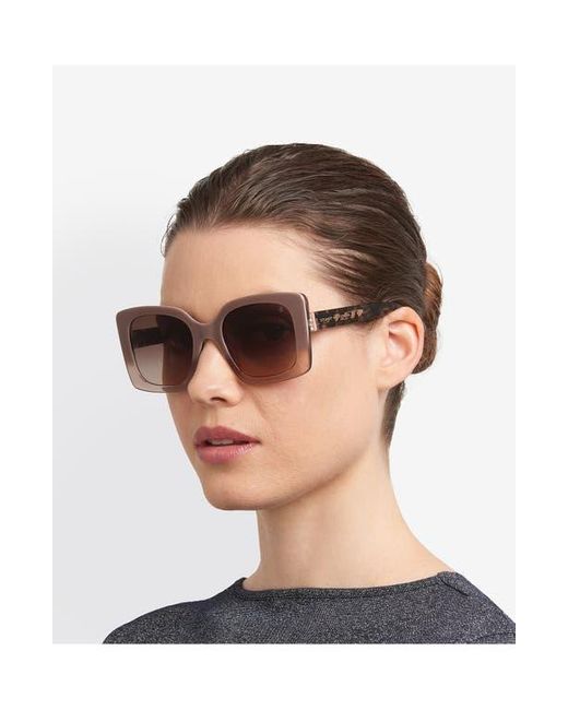 Stuart Weitzman Brown 53Mm Gradient Square Sunglasses