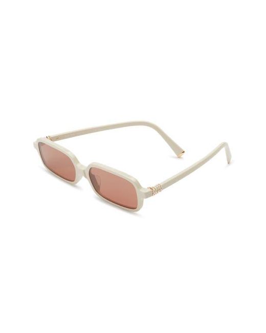 Miu Miu Pink 52Mm Rectangular Sunglasses
