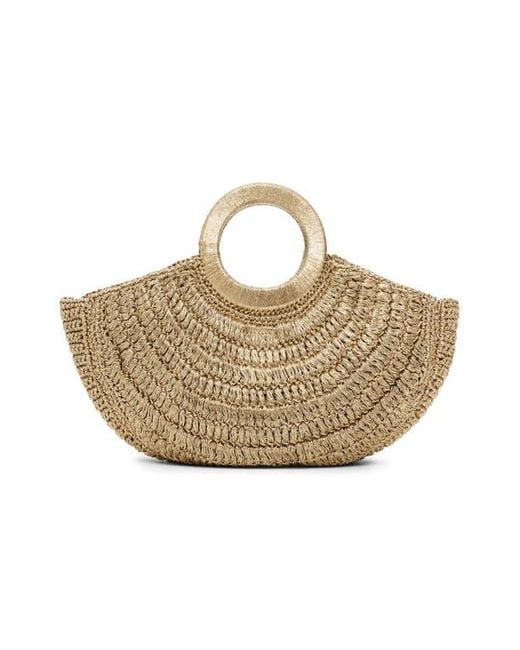 Desigual Metallic Raffia Bag