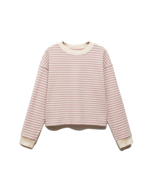 Mango Pink Stripe Sweatshirt