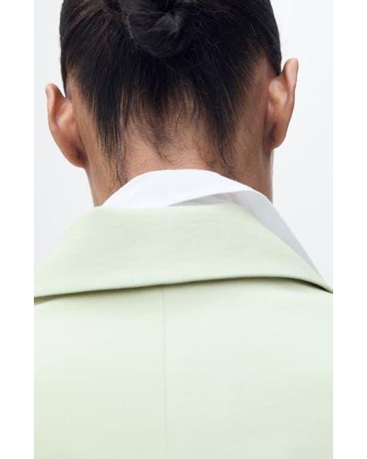 Mango Gray Straight Fit Suit Jacket