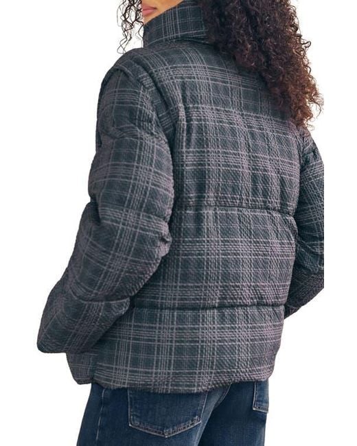 Next Blue Check Puffer Jacket