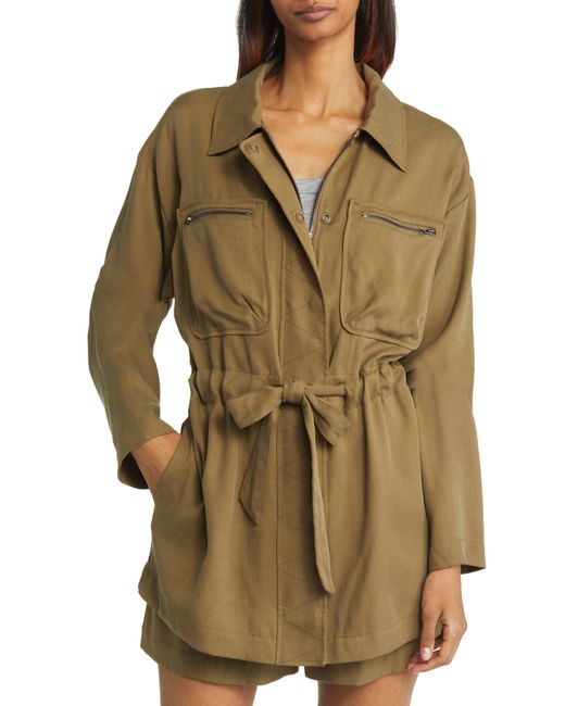 Green canvas deals coat