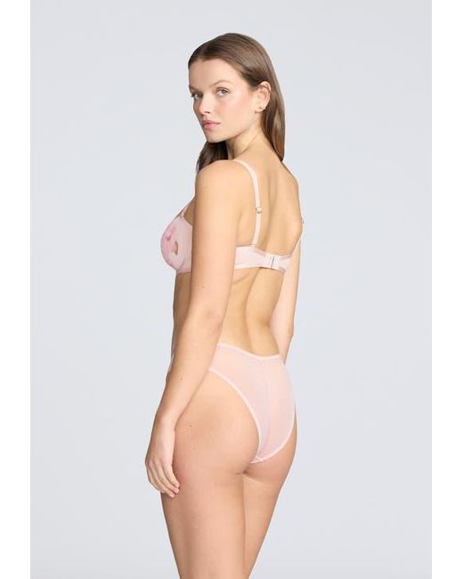 CUUP Pink The Balconette Mesh Underwire Bra