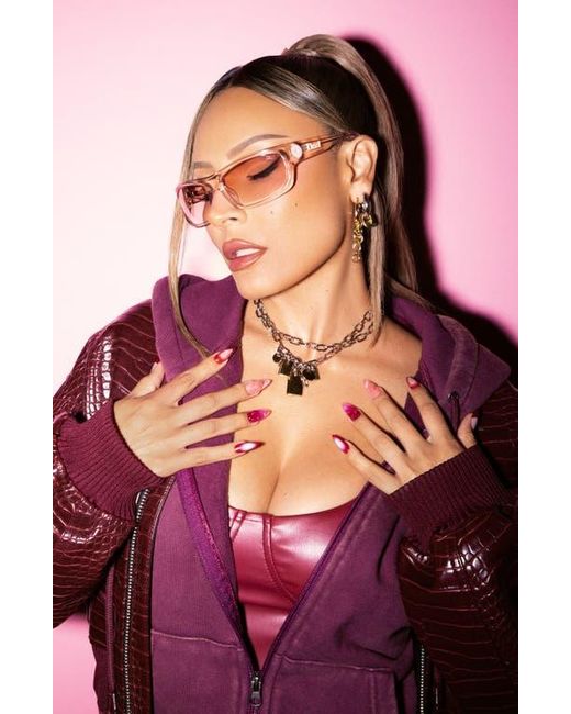 DEZI Tints Out 61Mm Gradient Wrap Sunglasses in Pink | Lyst display picture 1