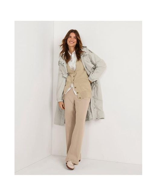 Lands' End Natural Knit High Rise Pleated Wide Leg Pants