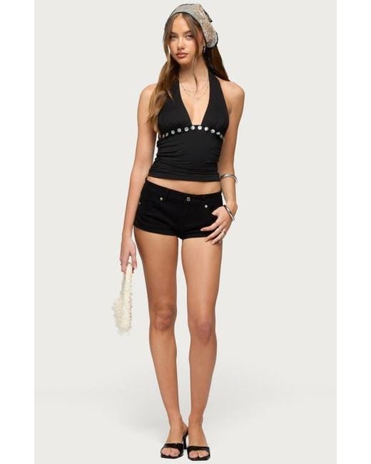 Edikted Black Ronya Halter Top