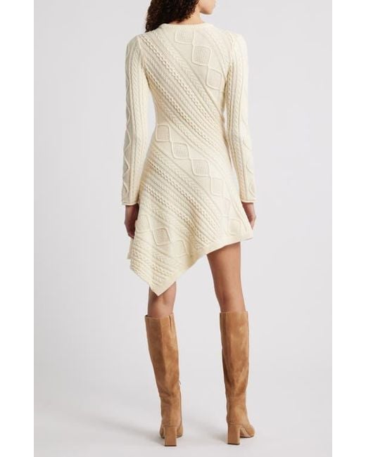 staud cable knit dress Staud Charade Ivory Sleeveless Cable Knit Sweater Dress