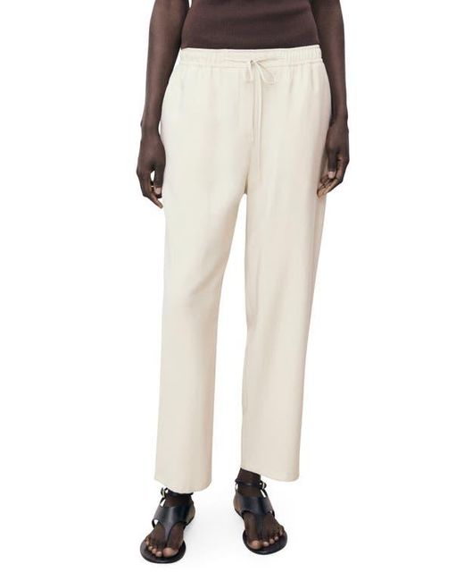 Mango Natural Flowy Drawstring Pants