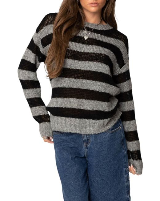 Edikted Black Stripe Sweater