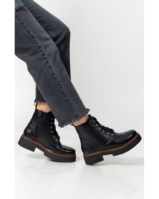 Manuela Black Ibiza Lace Up Bootie