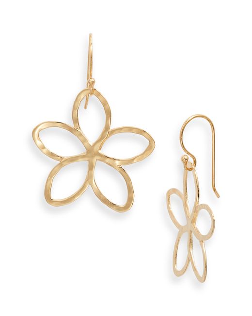 Ki-ele Metallic Melia Floral Drop Earrings