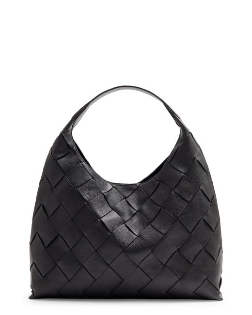 & Other Stories Black & Small Woven Leather Tote