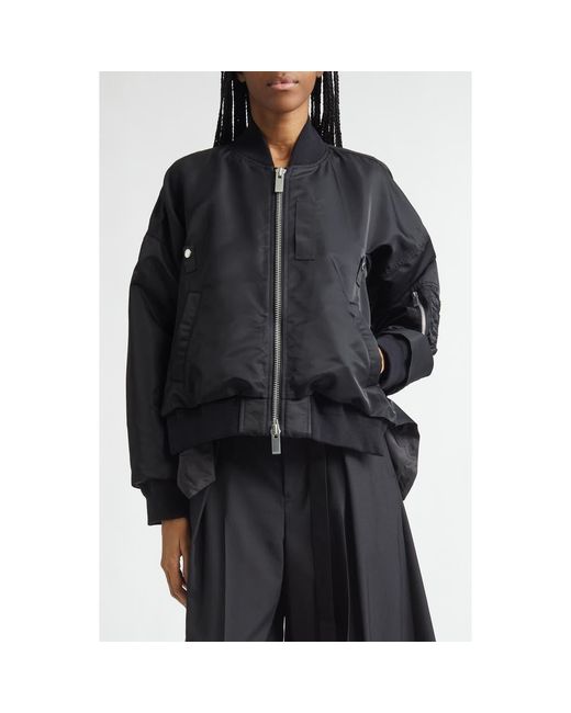 Sacai Black Nylon Twill Jacket