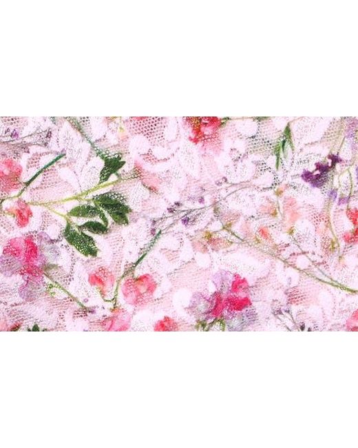Hanky Panky Pink Floral Print Retro Lace Thong