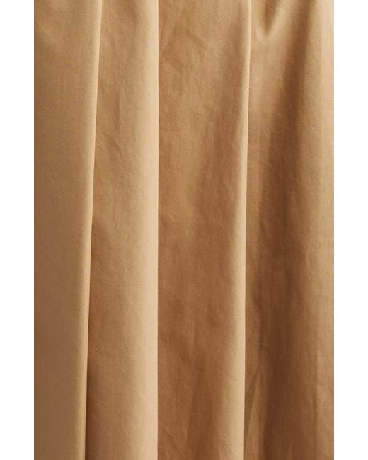 Max Mara Nora Cotton Twill Dress in Natural | Lyst