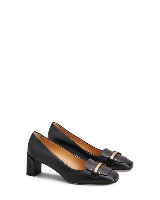Tod's Black Barretta Block Heel Pump