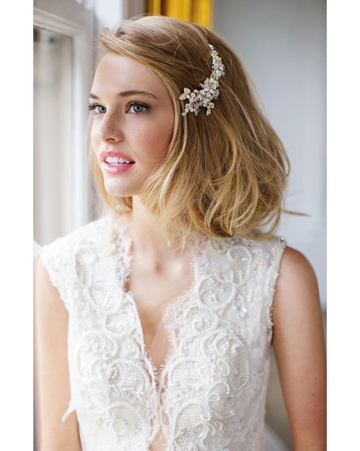 Brides & Hairpins Natural Olivia Jeweled Hair Clip
