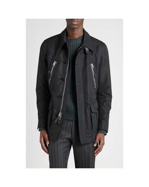 Tom Ford Black Cotton Blend Field Jacket for men