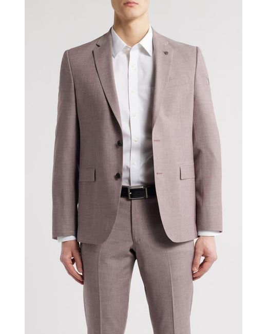 AllSaints Purple Ross Slim Fit Mélange Wool Blend Suit for men