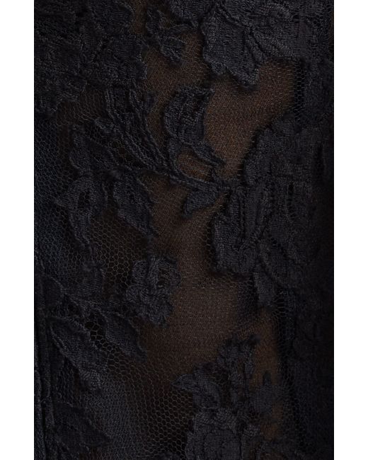 ShuShu/Tong Black Bow Tie Wool & Silk Lace Minidress