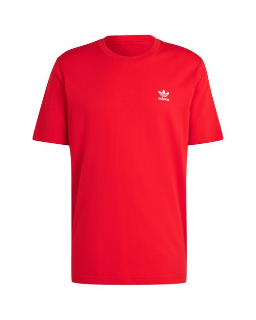 Adidas Originals Red Essential Solid T-shirt for men