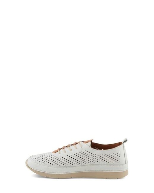 Spring Step White Breen Perforated Sneaker