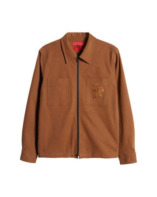 HUGO Brown Evalom Jacket for men