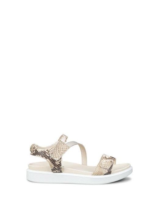 Ecco White Soft Three Strap Sandal
