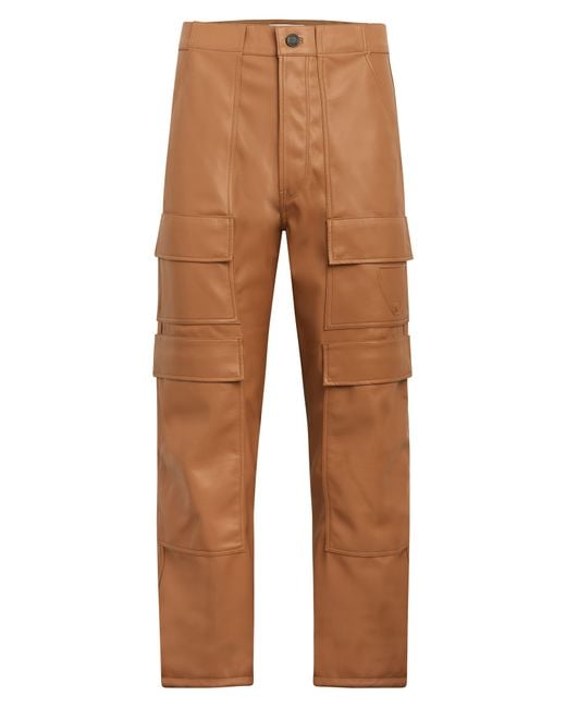 Hudson Jeans Achea Faux Leather Cargo Pants in Brown for Men Lyst