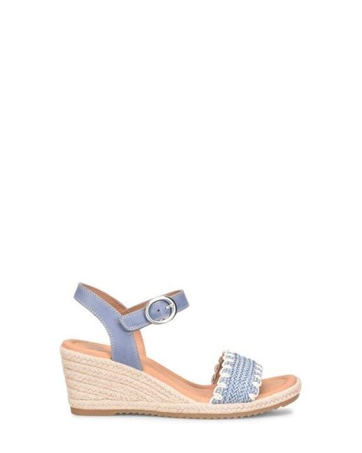 Söfft Blue Inez Wedge Sandal