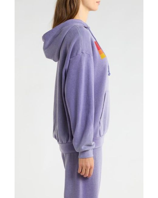 Aviator Nation Blue Logo Relaxed Fit Graphic Hoodie