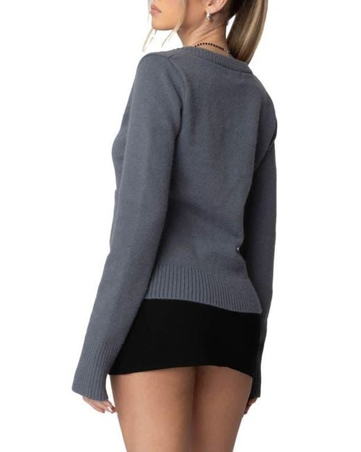 Edikted Black Daphnee Patch Pocket Cardigan