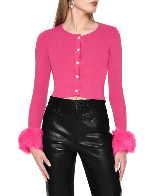 Fur cuff shop cardigan