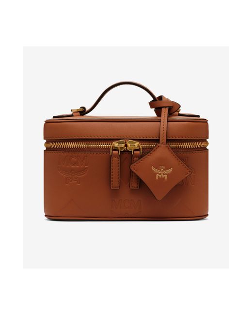 MCM Brown Mini Aren Vanity Case