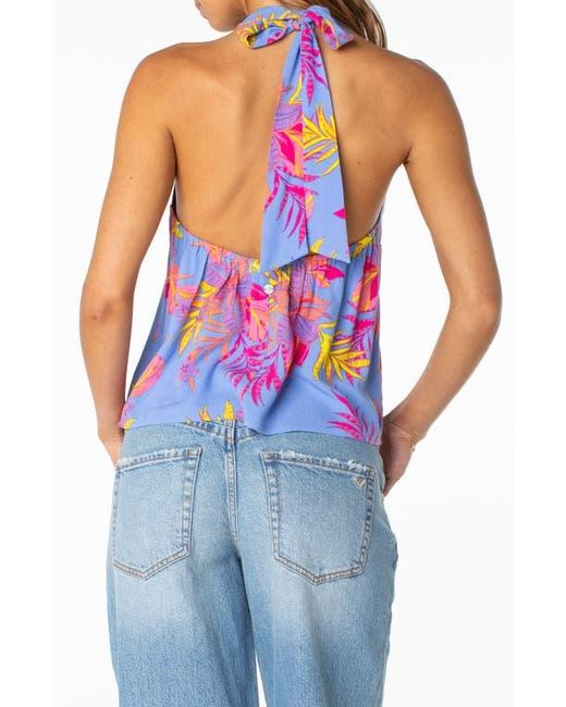Roxy Blue Fairweather Split Front Halter Top