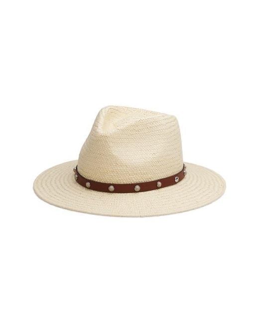 Rag & Bone Natural Cabochon Packable Straw Fedora