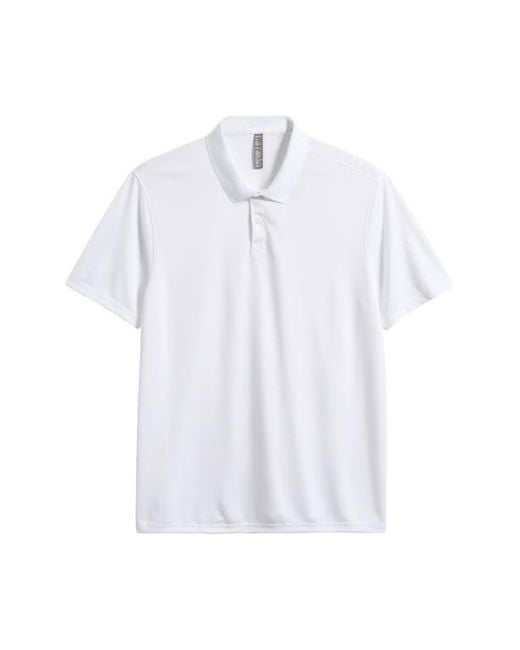 Zella White Pitch Piqué Polo for men