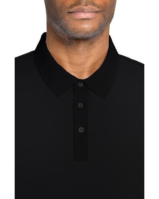 W.r.k. Black Solid Reworked Slim Fit Polo for men