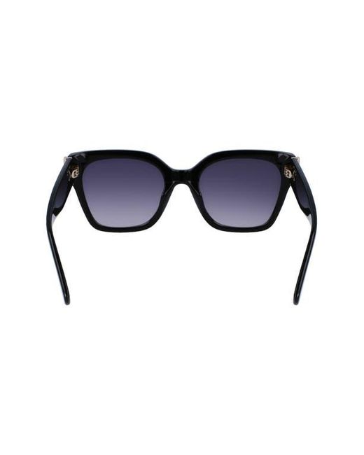 Longchamp Blue 55Mm Rectangular Sunglasses