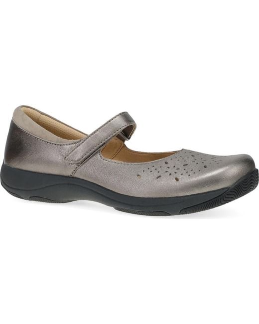 Dansko Gray Stacy Wide Mary Jane Flat