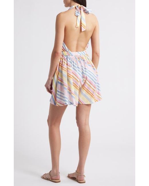 FRNCH Red Absato Print Halter Romper