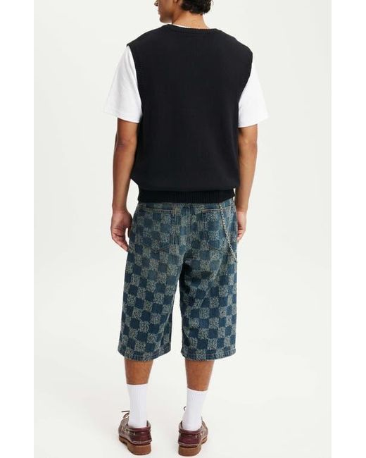 Cotton On Blue Super Baggy Jort for men