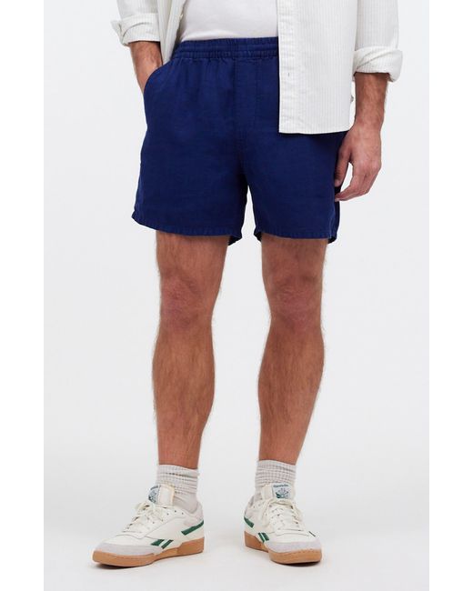 Madewell Blue Everywear Linen Twill Shorts for men