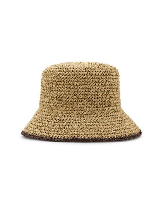 Mango Metallic Straw Bucket Hat